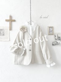 le ciel／ノーカラージャケット・生成り