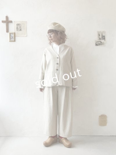 画像15: le ciel／ノーカラージャケット・生成り