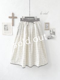 le ciel／ボタニカルプリントスカート・アイボリー