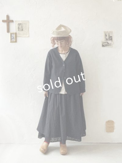 画像12: le ciel／ノーカラージャケット・黒