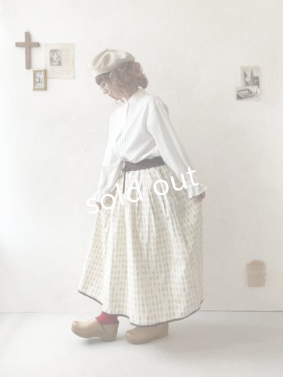 画像11: le ciel／ボタニカルプリントスカート・チャコールグレー