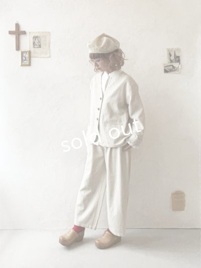 画像17: le ciel／ノーカラージャケット・生成り