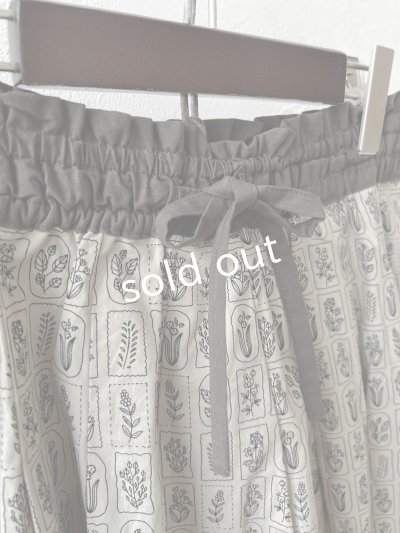 画像3: le ciel／ボタニカルプリントスカート・チャコールグレー