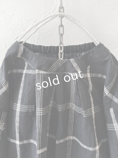 画像2: le ciel a tempsdoux／先染めチェックブラウス・黒