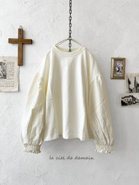 le ciel de demain／パフスリーブカットソー・オフ