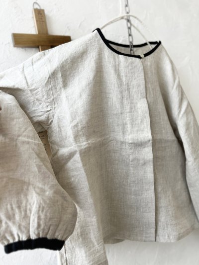 画像8: le ciel de demain／リネンパイピングブラウス・生成り