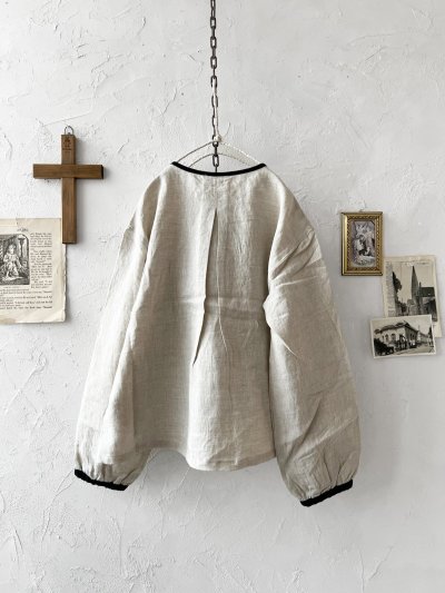 画像9: le ciel de demain／リネンパイピングブラウス・生成り