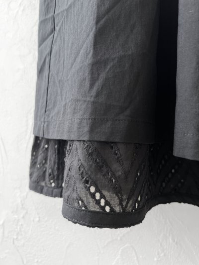 画像6: le ciel a tempsdoux／刺繍レース2wayスカート・黒