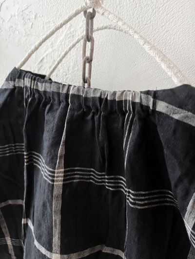 画像8: le ciel a tempsdoux／先染めチェックブラウス・黒