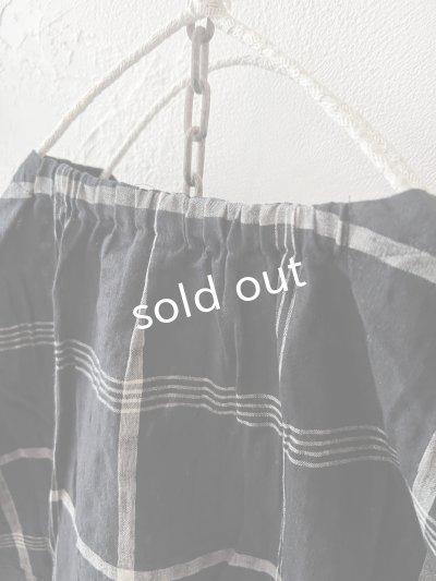 画像8: le ciel a tempsdoux／先染めチェックブラウス・黒