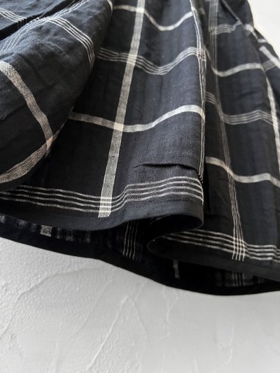 画像5: le ciel a tempsdoux／先染めチェックブラウス・黒