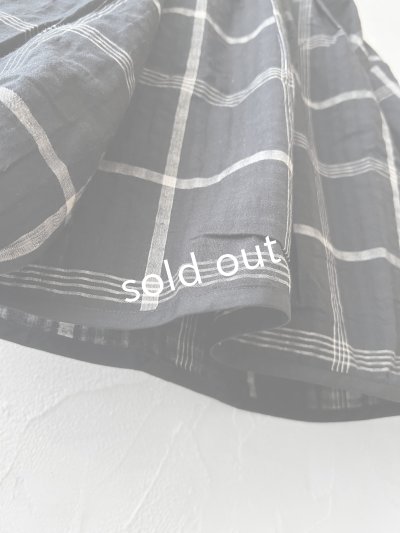 画像5: le ciel a tempsdoux／先染めチェックブラウス・黒