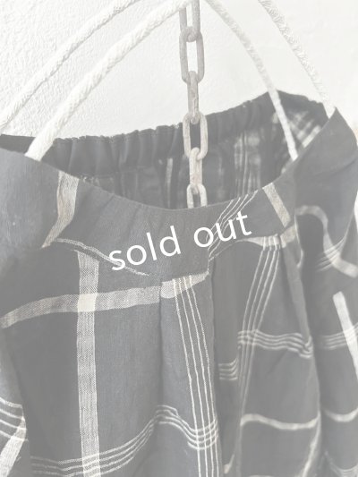 画像3: le ciel a tempsdoux／先染めチェックブラウス・黒