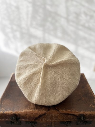 画像4: sleep slope/ベルギーリネンのホイップベレー・ベージュ