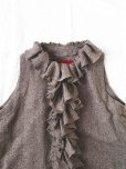 画像7: Reliure／FRILL VEST・moca tweed (7)