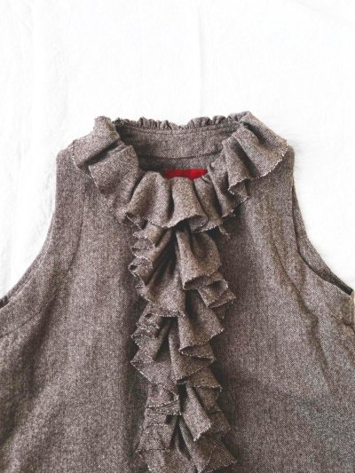 画像7: Reliure／FRILL VEST・moca tweed