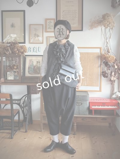 画像7: Reliure／FRILL VEST・charcoal tweed