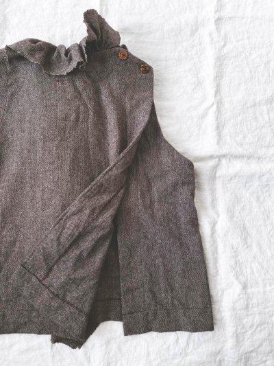 画像10: Reliure／FRILL VEST・moca tweed