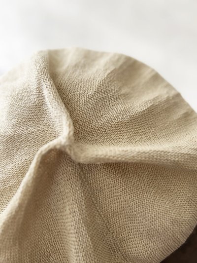 画像3: sleep slope/ベルギーリネンのホイップベレー・ベージュ