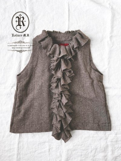 画像6: Reliure／FRILL VEST・moca tweed