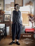 画像1: Reliure／FRILL VEST・charcoal tweed (1)