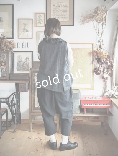 画像3: Reliure／FRILL VEST・charcoal tweed