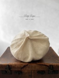 sleep slope/ベルギーリネンのホイップベレー・ベージュ