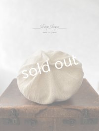 sleep slope/ベルギーリネンのホイップベレー・ベージュ