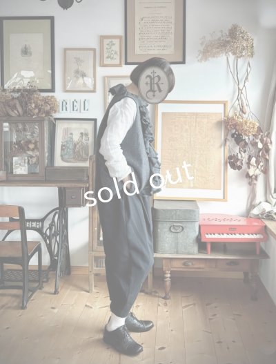 画像4: Reliure／FRILL VEST・charcoal tweed