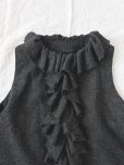 画像9: Reliure／FRILL VEST・charcoal tweed (9)