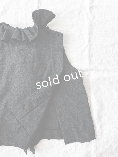 画像12: Reliure／FRILL VEST・charcoal tweed