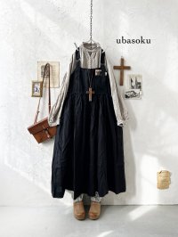 ubasoku/0020 2wayポケットジャンパースカート・黒