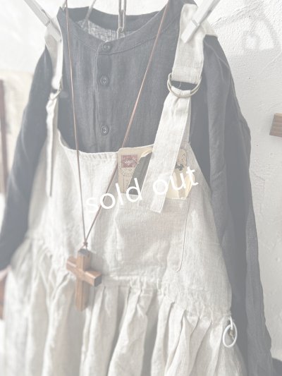 画像3: ubasoku/0020 2wayポケットジャンパースカート・ナチュラル
