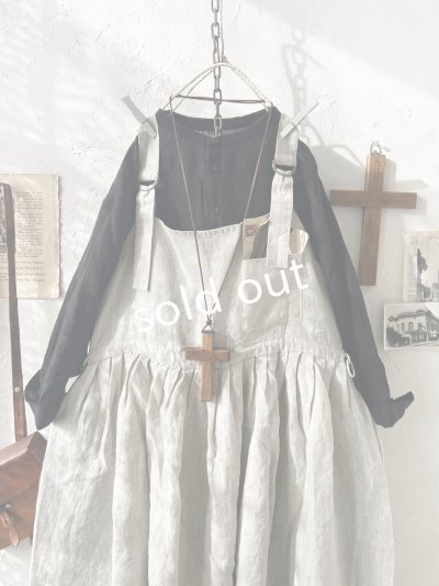 画像2: ubasoku/0020 2wayポケットジャンパースカート・ナチュラル