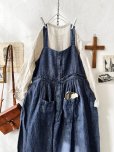 画像8: ubasoku/0021 2wayポケットジャンパースカート・インディゴ (8)