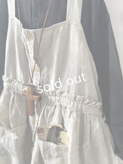 画像8: ubasoku/0020 2wayポケットジャンパースカート・ナチュラル