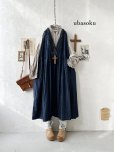 画像2: ubasoku/0030 2wayフリルジャンパースカート・インディゴ (2)