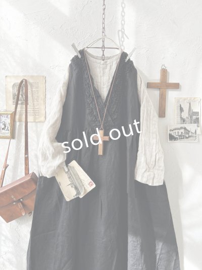 画像2: ubasoku/0031 2wayフリルジャンパースカート・黒