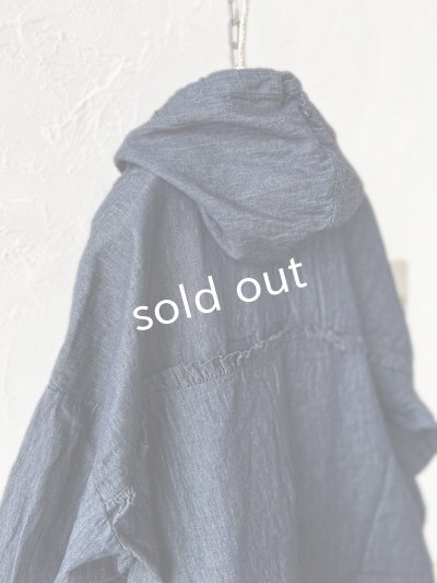 画像8: ubasoku/0017 フード付きデニムバルーンブラウス・インディゴ