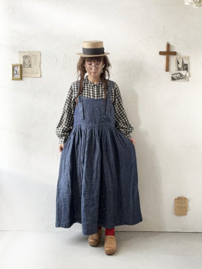 画像13: ubasoku/0021 2wayポケットジャンパースカート・インディゴ