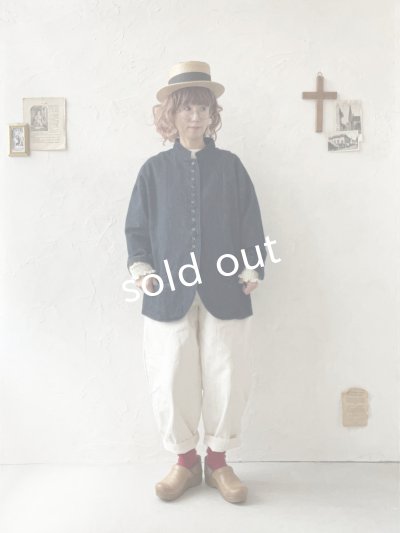 画像13: 08mab/デニムスタンドカラージャケット・インディゴ