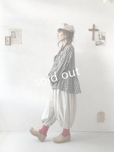 画像8: ubasoku/0053 ウエストリブボリュームパンツ・ナチュラル