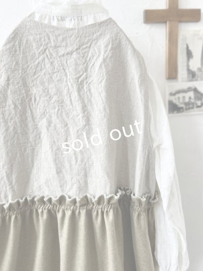 画像10: MARCHE' DE SOEUR／ベストワンピース・生成り×オリーブベージュ