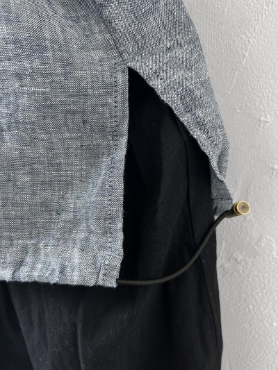 画像11: ubasoku/0017 フード付きデニムバルーンブラウス・インディゴ