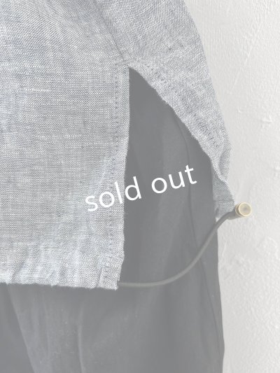 画像7: ubasoku/0016 フード付きバルーンブラウス・ネイビーシャンブレー