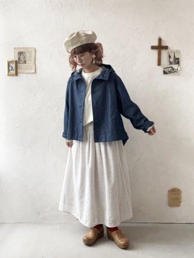 画像11: ubasoku/0152 フードデニムジャケット・インディゴ