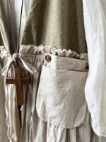 画像5: MARCHE' DE SOEUR／ベストワンピース・オリーブベージュ×生成り (5)