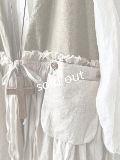 画像5: MARCHE' DE SOEUR／ベストワンピース・オリーブベージュ×生成り