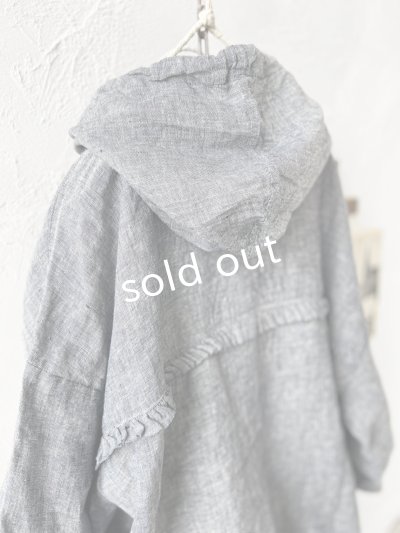 画像11: ubasoku/0016 フード付きバルーンブラウス・ネイビーシャンブレー