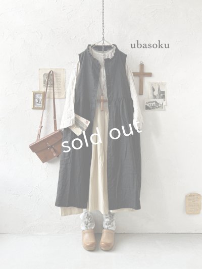 画像1: ubasoku/0114  ノースリーブワンピース・黒